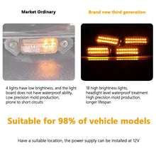 Load image into Gallery viewer, Universal Car 4pcs Waterproof LED Front Grille Amber Lights With Wiring Harness, Fuse, And Upgraded Buckle
