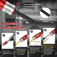 Load image into Gallery viewer, 8 in 1 Wire Stripper Tool, Drill Twister Tool, Drill Twister, Electrician&#39;s Tool Kit, Drill Quick Stripper
