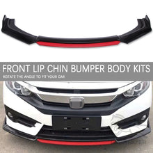 Load image into Gallery viewer, 1pc Gloss Black/Matte Black/Carbon Fiber Style Universal Car Front Bumper Cover Lower Spoiler Diffuser For Honda For Toyota For Audi For Ford Width Below 183cm
