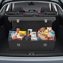 Load image into Gallery viewer, Car Trunk Foldable Black Leather Tools Storage Box Organizer Box Large Capacity For Toys Books Tools
