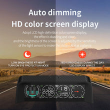 Load image into Gallery viewer, Car Head Up Display OBD+GPS Speedometer Tachometer Compass Voltage LCD Display Altitude Meter Off-road Intelligent Slope Meter
