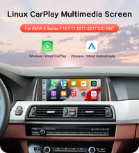 Load image into Gallery viewer, Wireless Carplay Android Auto Car Radio Multimedia Player Linux Display Screen For 2012-2017 BMW 5 Series F10 F11 CIC NBT
