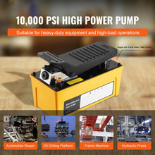 Load image into Gallery viewer, 10,000 PSI Air Hydraulic Pump 0.42 Gal Reservoir Treadle Foot Pump For Automobile Repair Frame Machine &amp; Hydraulic Press

