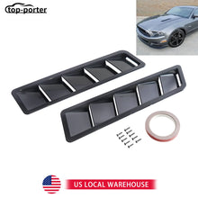Load image into Gallery viewer, 2pcs Gloss Black/Carbon Fiber Style Car Hood Air Intake Vent Louver For Universal Car Hood Vents Scoop
