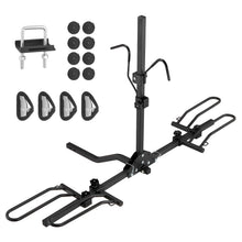 Load image into Gallery viewer, Hitch Mount Bike Rack, 2-Bike Platform Style 80/160 LBS Bike Rack Hitch Tilting and Folding Bike Carrier for Car
