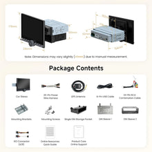 Load image into Gallery viewer, Universal Car 1 Din 10.1 inch Retractable Screen Android Car Stereo Bluetooth CarPlay Auto 1Din Radio with Knob Button A5 A5L
