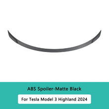 Load image into Gallery viewer, Carbon Fiber Style / Black Trunk Spoiler For 2024-2025 Tesla Model 3 Highland
