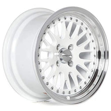 Load image into Gallery viewer, CP21 15"×8" Inch Gloss White Aluminum Wheel 4×100 [+25mm] For Honda Civic EK EG Acura Integra BMW E30 Mazda Miata Aluminum Alloy Racing Wheel Rim

