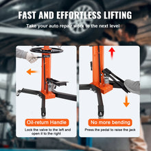 Load image into Gallery viewer, Transmission Jack 1322-1660 LBS Hydraulic Telescoping Transmission Jack 32&quot;-67&quot; High Lift Floor Jack Stand Lift Hoist Garage

