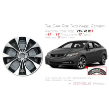 Load image into Gallery viewer, 17"x7" Inch Replacement Wheel Rim For 2012-2014 Honda Civic OEM Design Wheel Machined Black Single Replacement Rim
