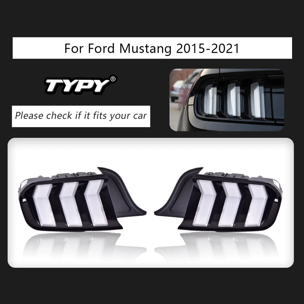 Dynamic Animated Tail Lights For 2015-2021 Ford Mustang Rear Lamp DRL Start Up Dynamic DRL Turn Signal Auto Accessories