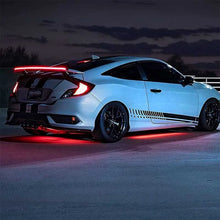 Load image into Gallery viewer, Universal Car Carbon Fiber Style Trunk Spoiler Wing Kit with LED Brake Light, for Cars Driving Brake Turn Signal Running Trim Lamp 51" Inch Trim To Fit
