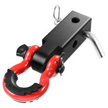Load image into Gallery viewer, 2&quot; Inch D-Ring Shackle Hitch Receiver with Trailer Hitch Lock Pin Towing Accessories for Trucks Off-Road Vehicle Recovery
