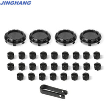 Load image into Gallery viewer, 29pcs Gloss Black Wheel Lug Nut Covers &amp; Center Caps For Tesla Cybertruck (25 Lugs + 4 Caps )
