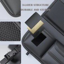 Load image into Gallery viewer, Car Backseat Organizer With Foldable Table Tray, Hanging Storage Bag With Phone Holder, Premium PU Leather Material
