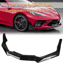 Load image into Gallery viewer, Gloss Black Front Bumper Lower Spoiler Diffuser For 2020-2024 Chevrolet Corvette C8 Z51 STG Stingray
