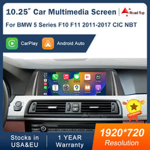 Load image into Gallery viewer, 10.25 Screen IPS 1920*720 Wired/Wireless Carplay/Android Multimedia Player Display For 2011-2017 BMW 5 Series F10/F11 CIC/NBT  Touch Screen Wireless Carplay/Android
