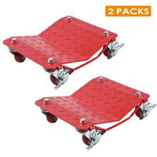 Load image into Gallery viewer, Car Tire Wheel Trolley Dollies 2/4PCS 1500lb Each Weight Capacity Vehicle Skate Moving Tire with 4 Casters Auto Repair Mover
