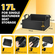 Load image into Gallery viewer, Under Rear Seat Storage Organizer Replacement For 2015-2026 Ford F150/F250/F350, 3 Compartments Truck Tool Box Organizer Underseat Storage Bag

