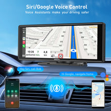 Load image into Gallery viewer, Universal Car 10.26&quot; Screen Portable Touch Screen Apple Carplay Multimedia Player Radio HD GPS Navi WIFI BT MIrror link AUX FM
