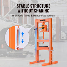 Load image into Gallery viewer, 6 Ton Hydraulic Shop Press H-Frame Hydraulic Garage/Shop Floor Press Shop Press with Press Plates for Garage Shop Workshop
