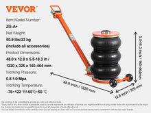 Load image into Gallery viewer, Air Jack 5 Ton Pneumatic Lifting Jack with Heightened Column Adjustable Handle Thick Rubber Pad For Home, Shop, Garage
