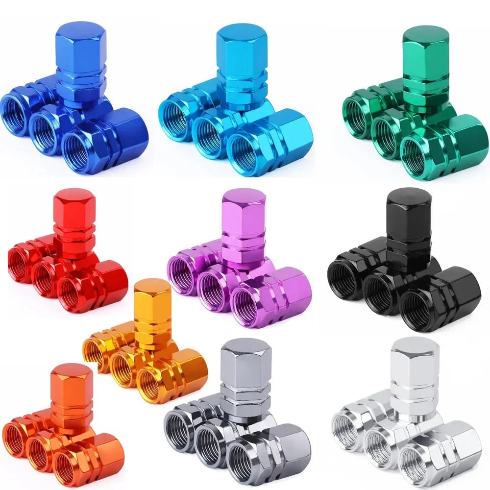 Decorative Tire Valve Stem Caps Aluminum Alloy Nipple Wheel Caps For Cars Motorcycles Bicycle Cover Dustproof