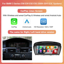 Load image into Gallery viewer, Touch Screen Wireless CarPlay Android Auto Car Multimedia 8.8 Display *720 Resolution For 2005-2011 BMW 3 Series E90 E91 E92 E93 BMW 5 Series E60 E61
