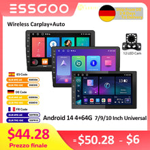 Load image into Gallery viewer, Universal Car 2 Din Android touch Screen Car Radio Carplay 7/9/10&quot; Inch Car Multimedia Video Player Stereo Radio GPS
