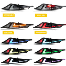 Load image into Gallery viewer, 2pcs Pair LED RGB Sequential Turn Signal Tail Lights For 2014-2020 Lexus IS250 IS350 IS300 IS200t ISF Color Change Clear Rear Lamps Assembly

