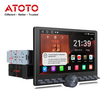 Load image into Gallery viewer, Universal Car 1 Din 10.1 inch Retractable Screen Android Car Stereo Bluetooth CarPlay Auto 1Din Radio with Knob Button A5 A5L
